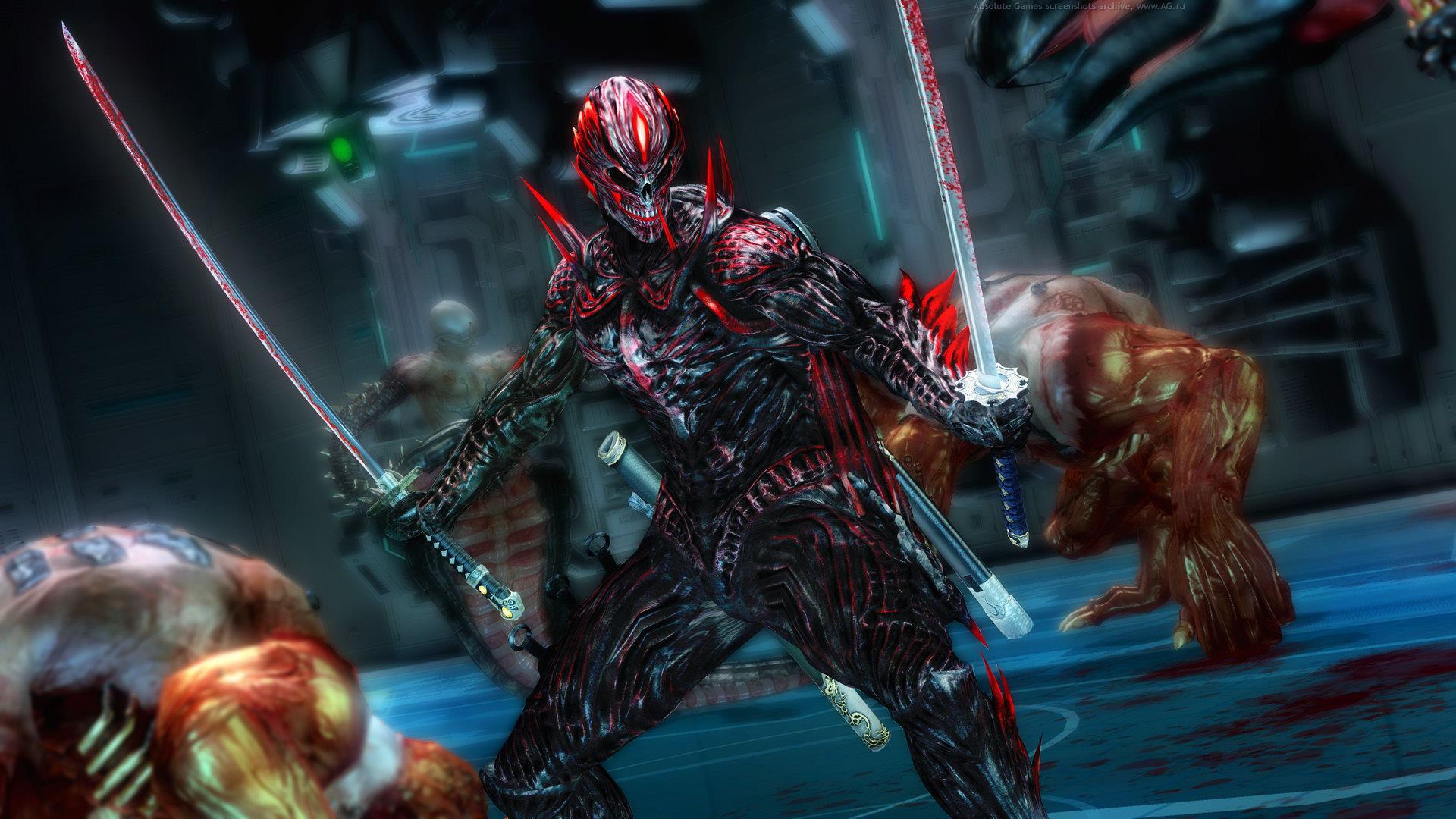 Anime Warrior Weapon Sword Blood Skull Dark F Wallpaper Background