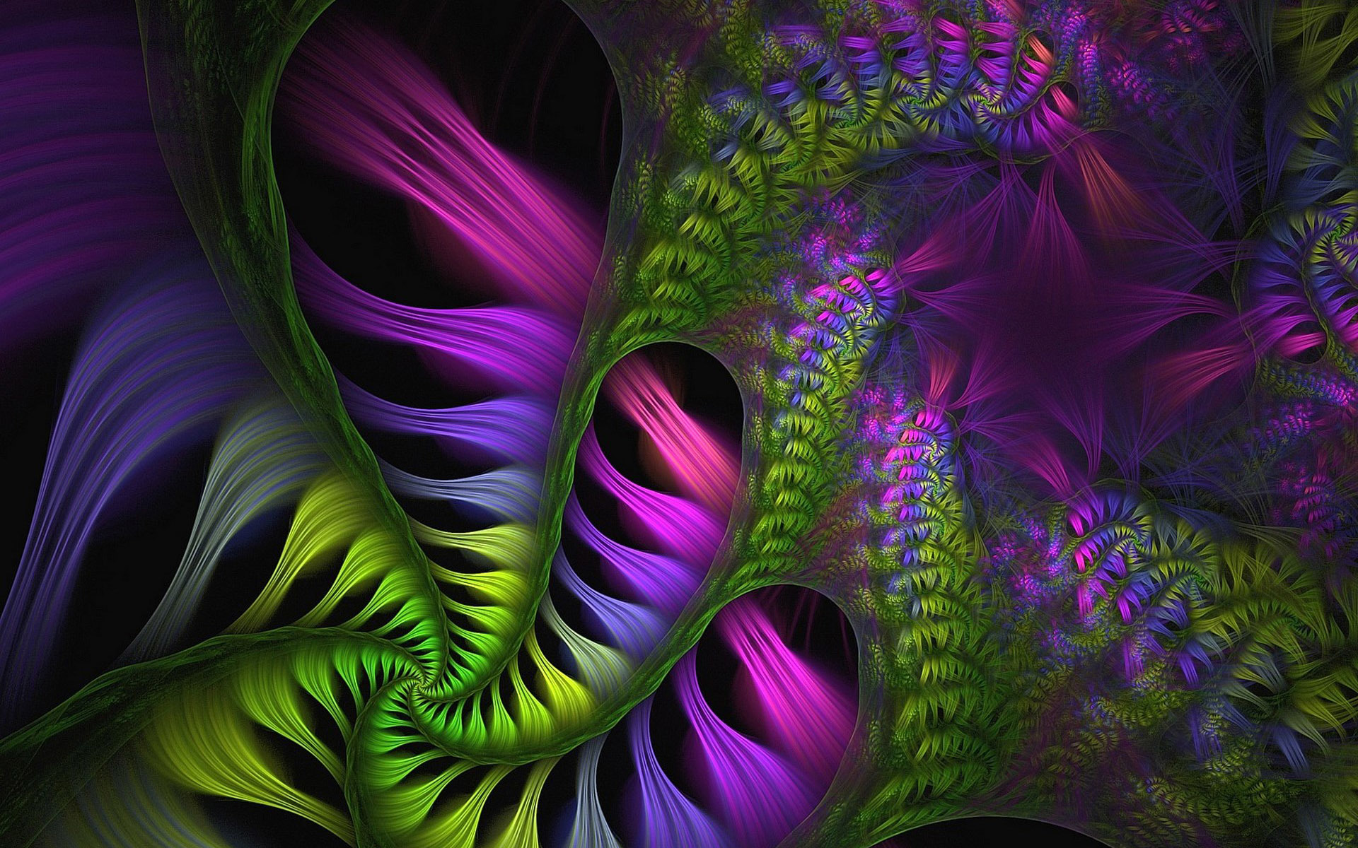 Green and purple swirls wallpaper   1345707