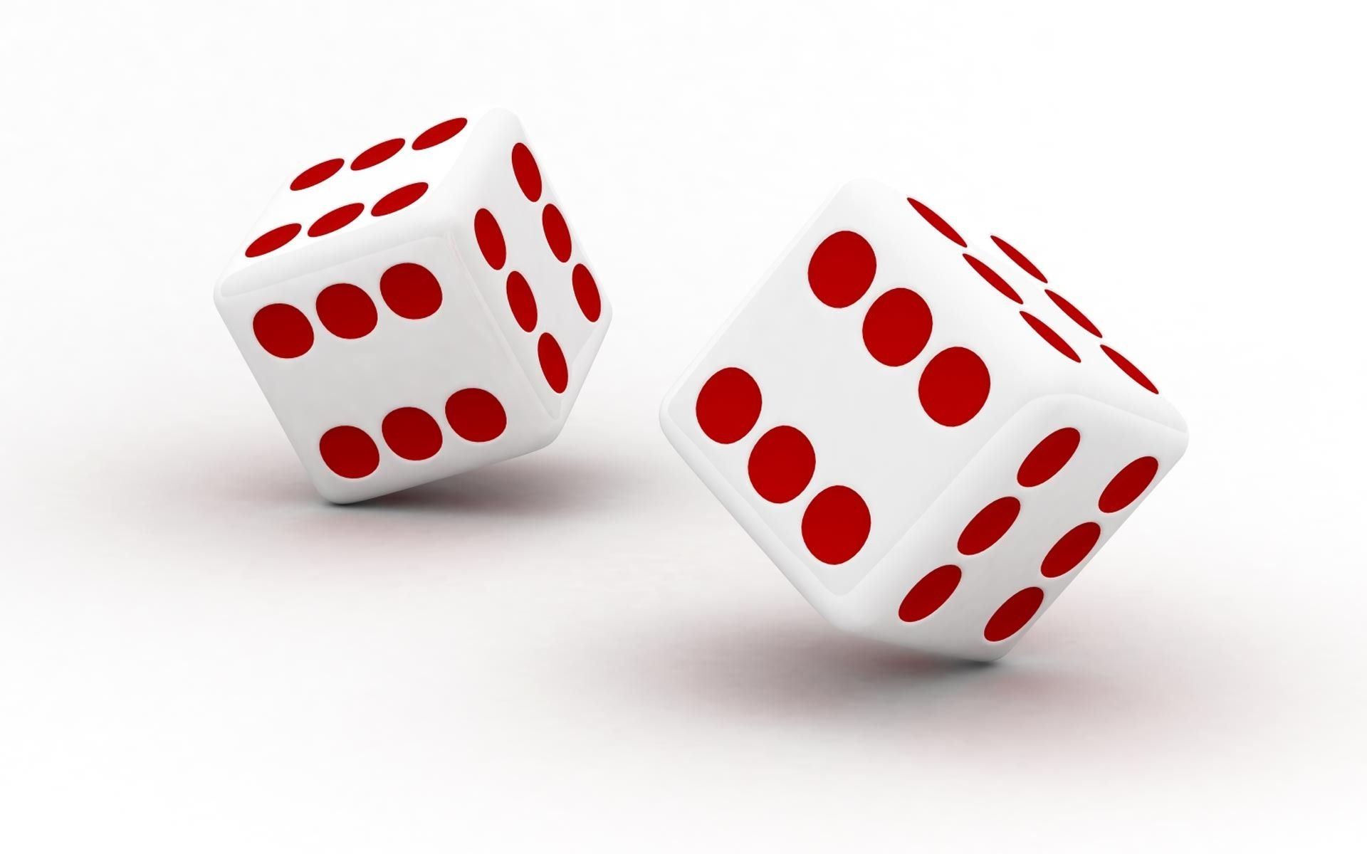 White With Red Dots Dice In HD Wallpaper