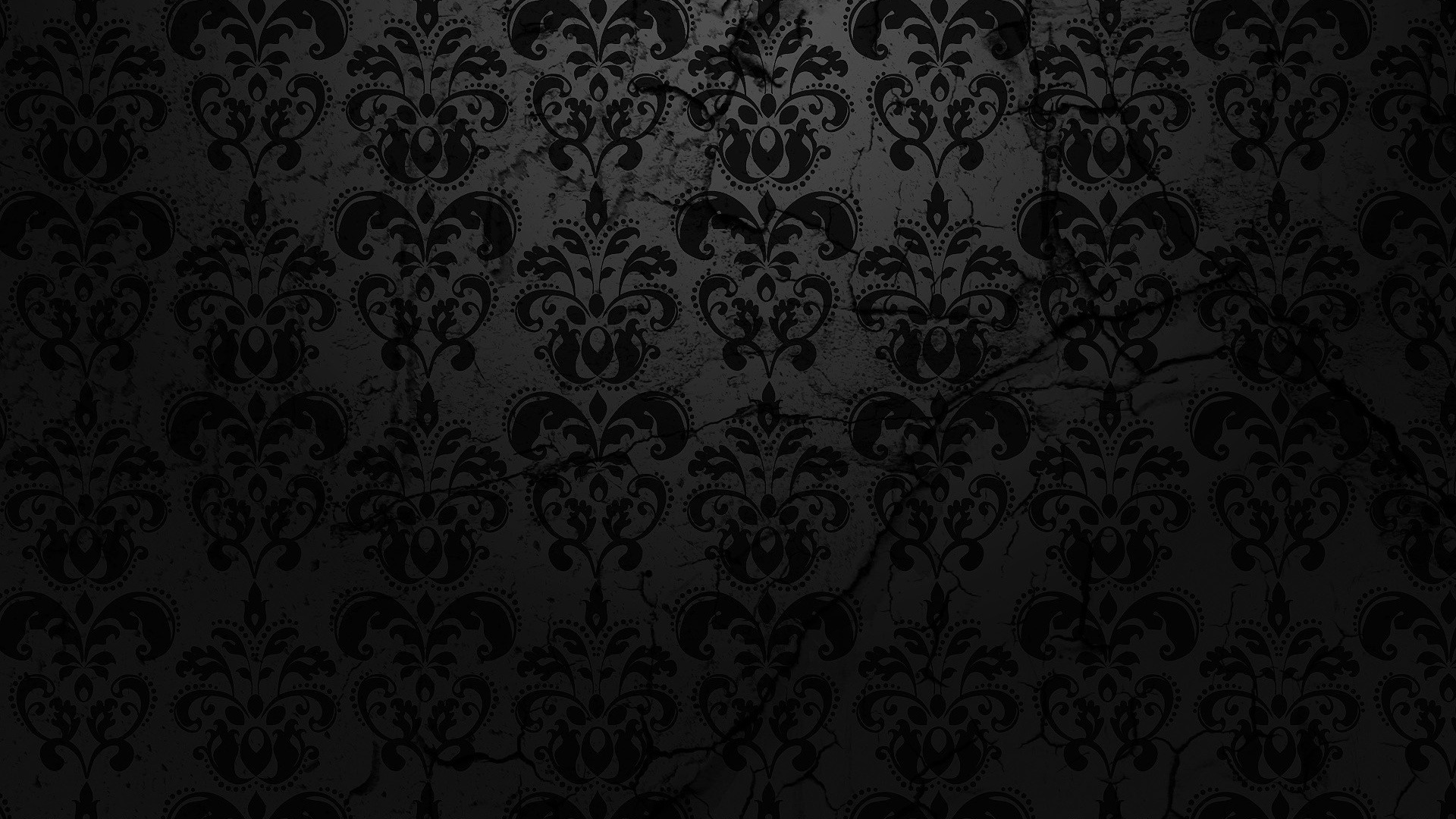 Black And Red Damask Pattern Wallpaper