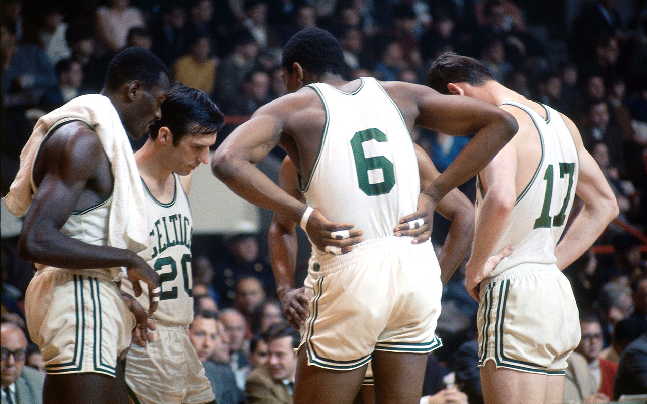Bill Russell Celebrates 1968 Title  Boston Celtics History