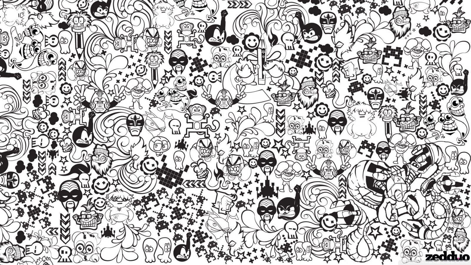 Mickey Mouse Wallpaper Black And White Group
