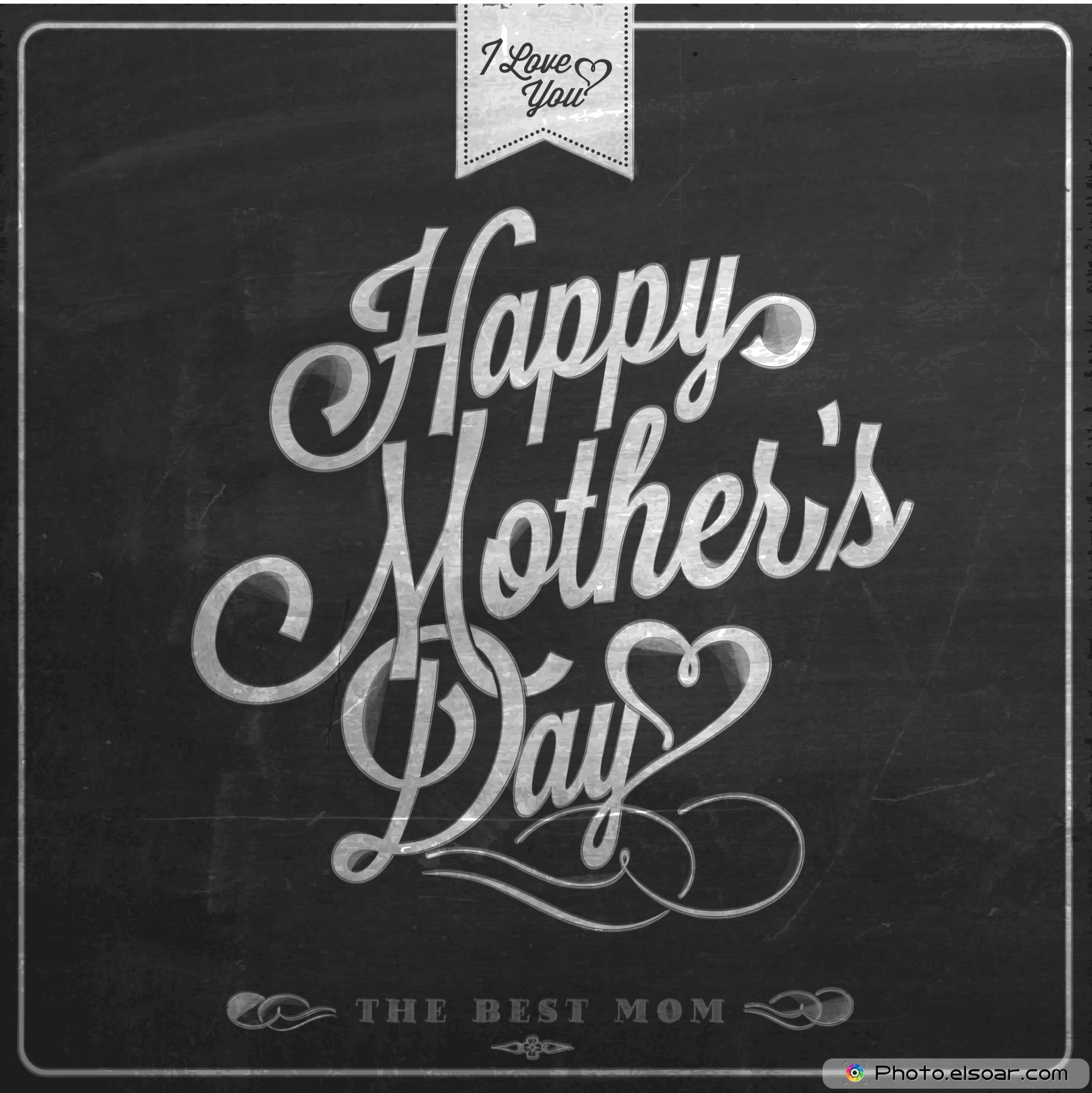 Happy Mother S Day The Best Mom Typographical Background