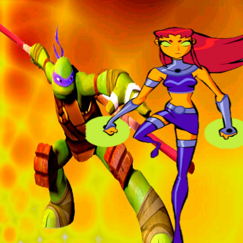 Donnie And Starfire Wallpaper By Ninjaturtlefangirl