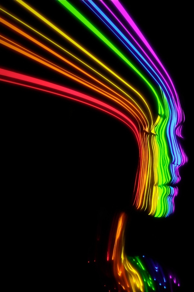 Rainbow Head iPhone HD Wallpaper