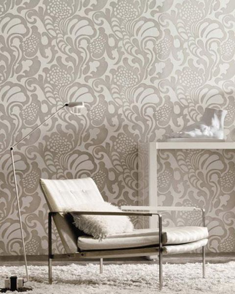 Flocked Wallpaper For Your Swanky Bachelorette Pad