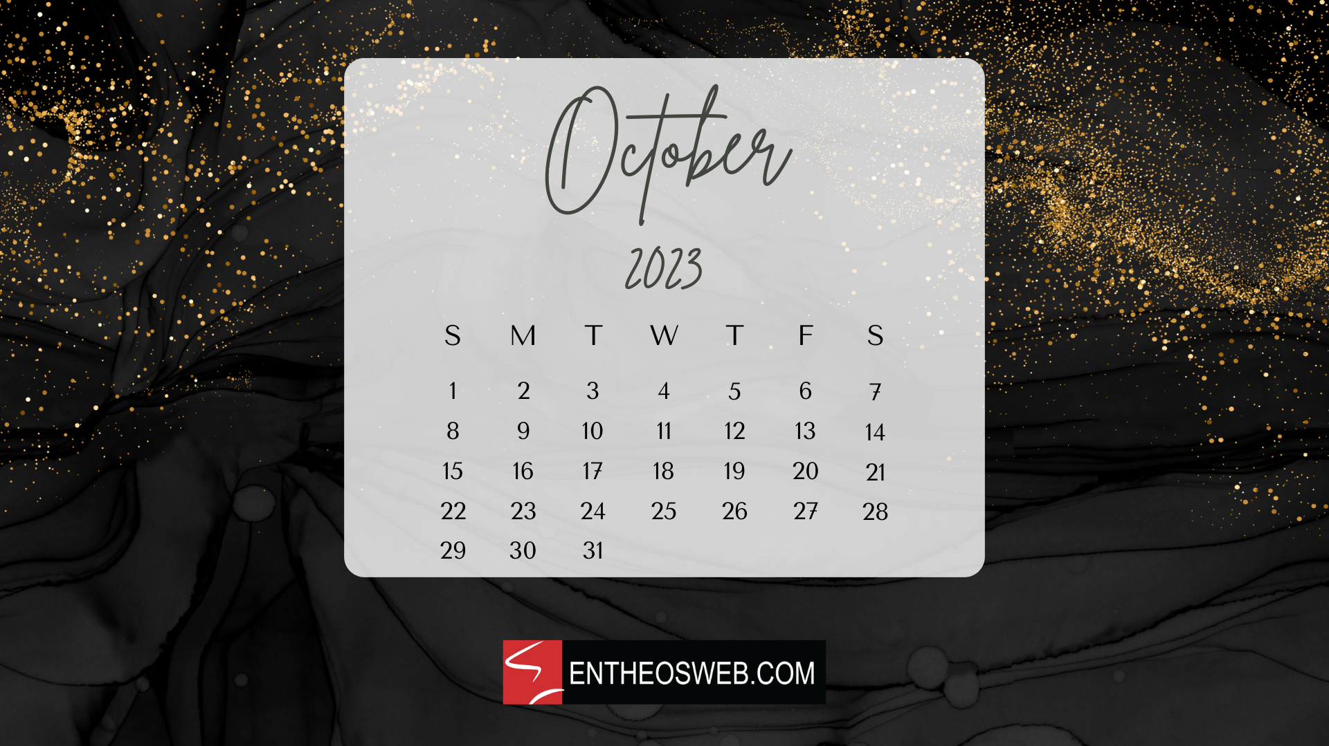 October 2023 Calendar Desktop Wallpaper EntheosWeb