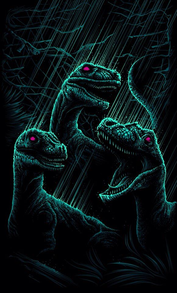 Jurassic Park Inspired Piece Dinosaurs iPhone Wallpaper Background