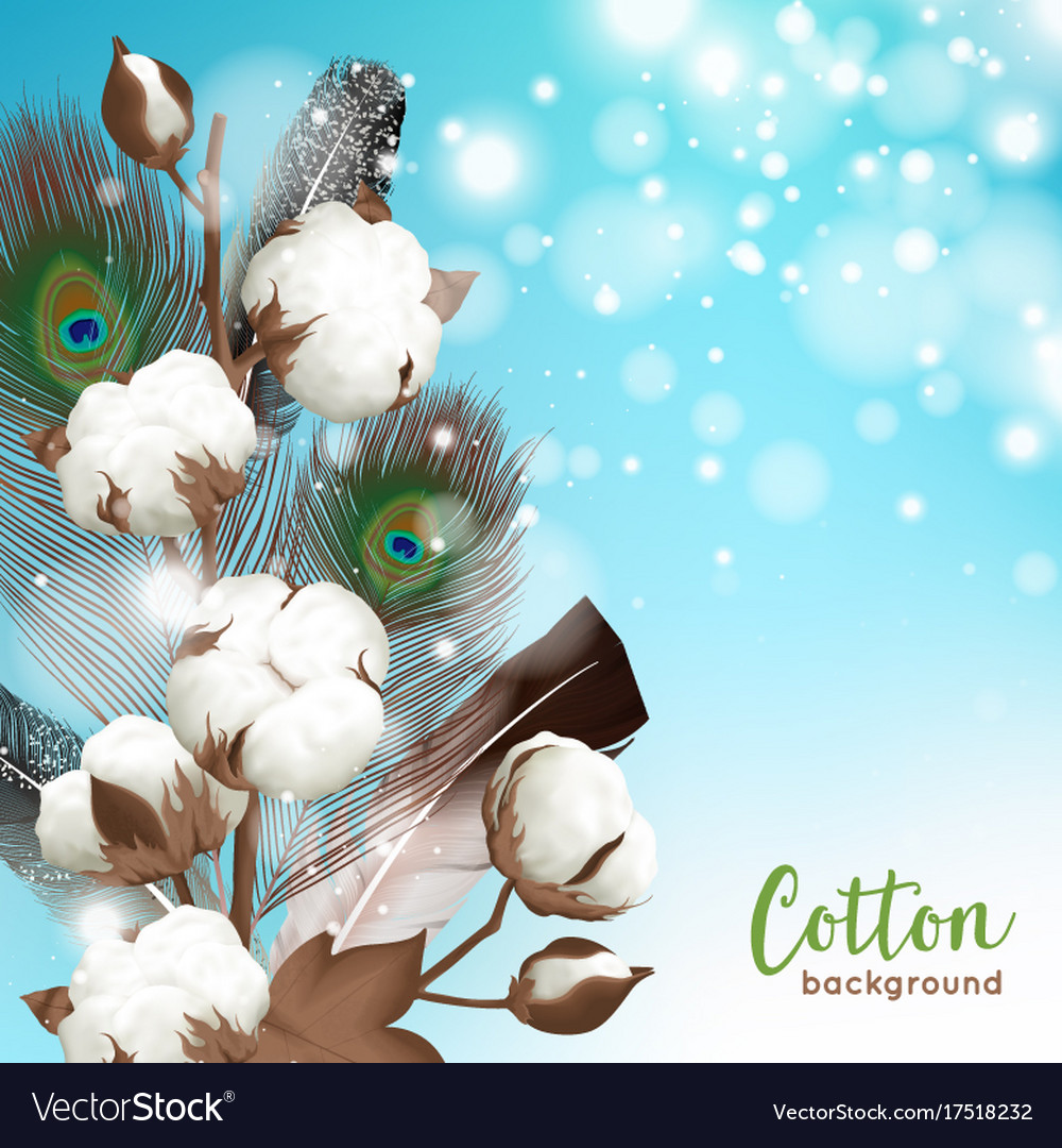 Realistic cotton background Royalty Free Vector Image
