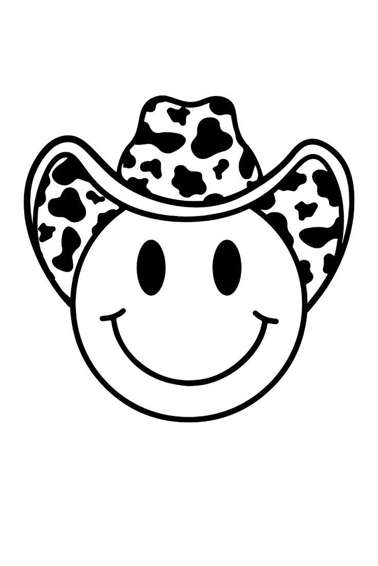 Smiley Face Cowboy Hat Svg Happy Wallpaper