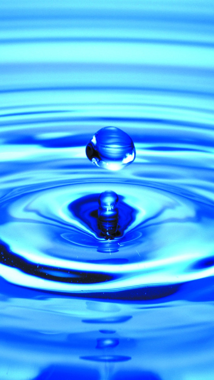 Blue Water Drop HD iPhone Wallpaper