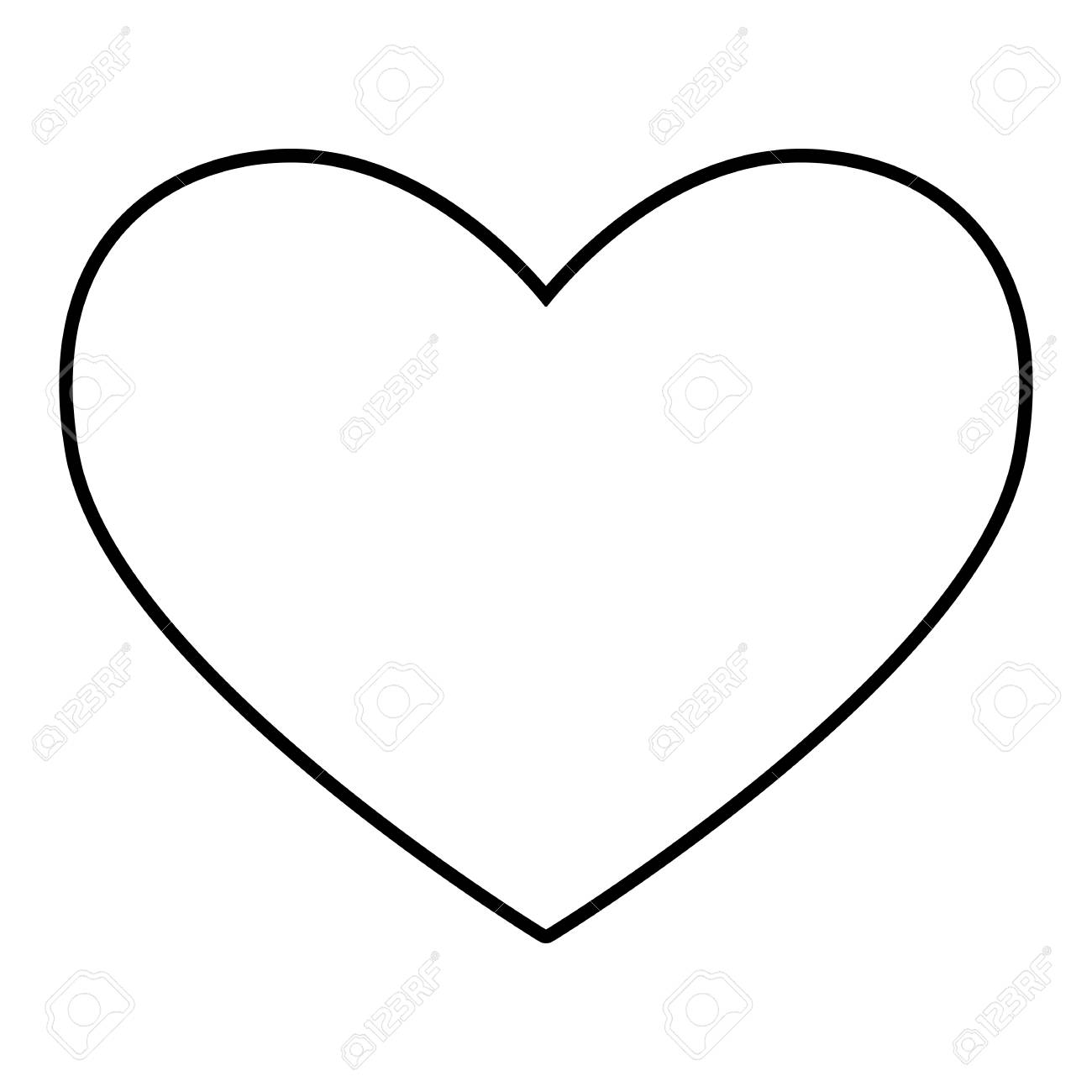 Free download Heart Line Icon Vector Illustration On White Background ...