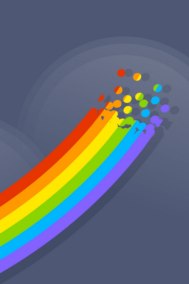 Rainbow iPhone Ipod Touch Android Wallpaper Background