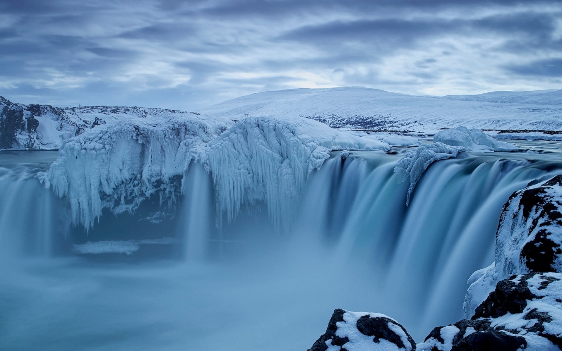 Awesome Ice Waterfall HD Wallpaper