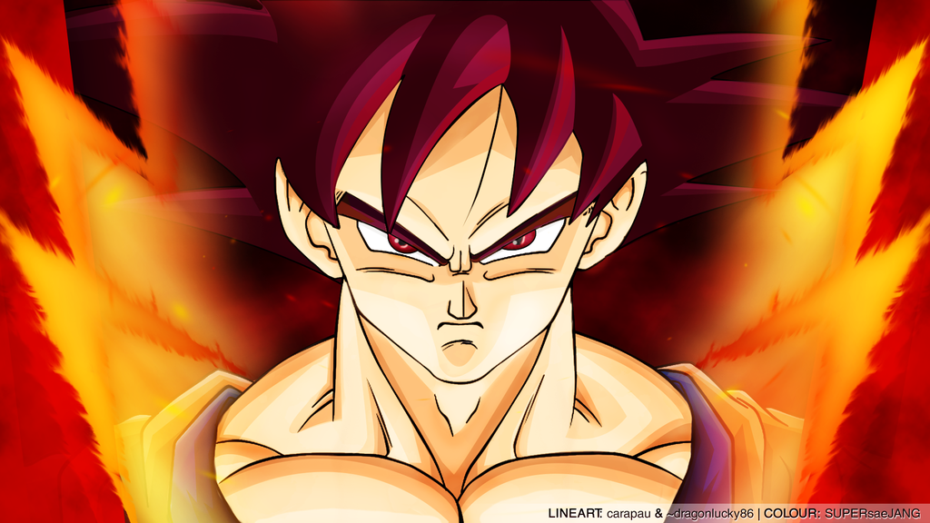 Super Saiyan God Goku Wallpaper By Supersaejang