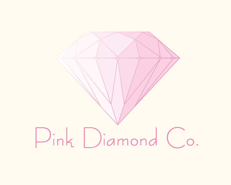 Diamond Logo Design Pink