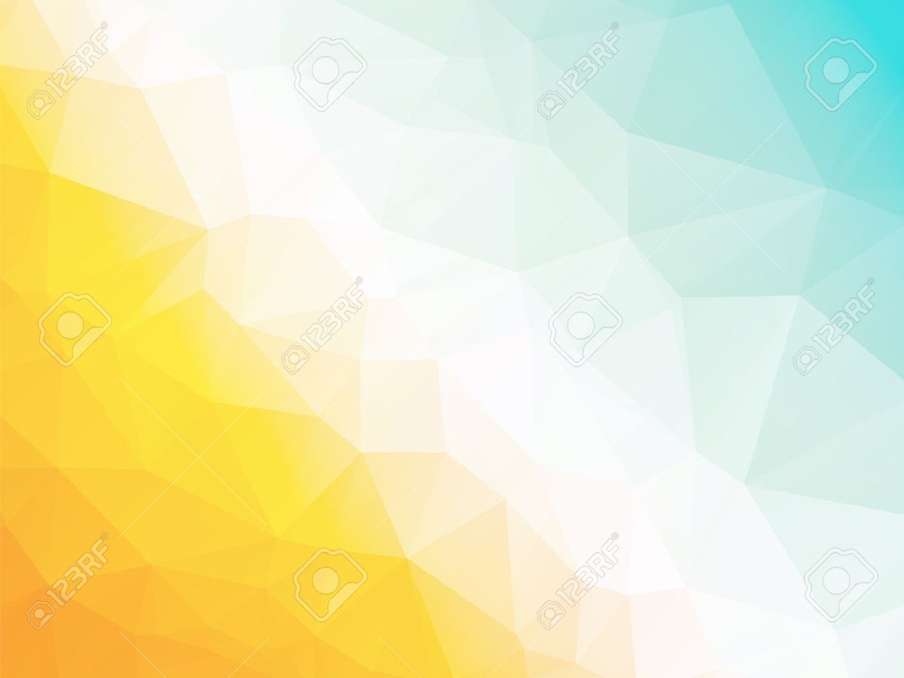 Abstract Geometric Triangle Yellow Blue Hot Summer Background
