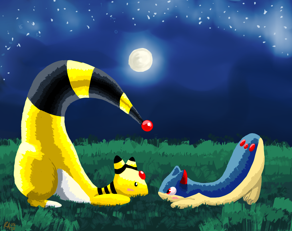 Ampharos And Quilava By Cartoonboyplz