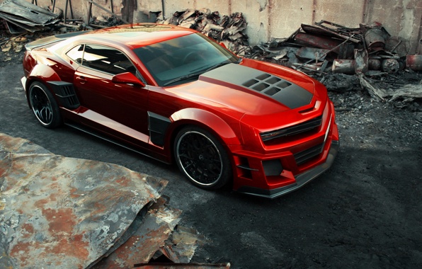Wallpaper Chevrolet Camaro Chevy Chrome Carbon Cars Red
