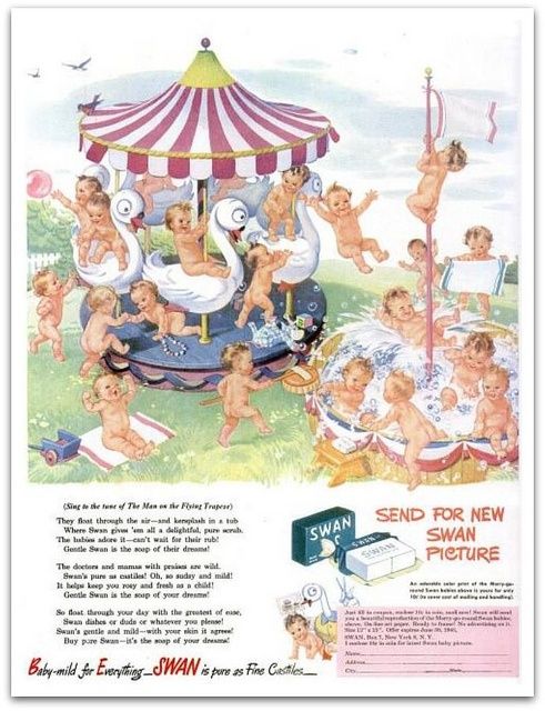 Vintage Swan Soap Ads Baby No3 By Charmainezoe Via