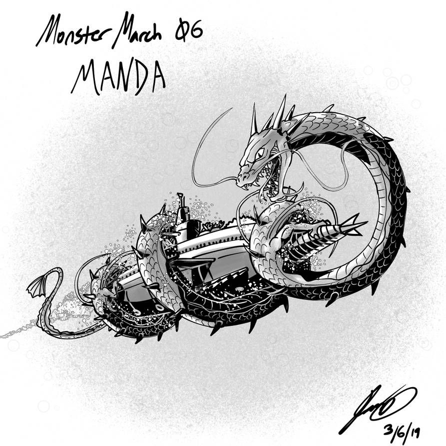 Kaiju Monster March Manda By Pyrasterran With