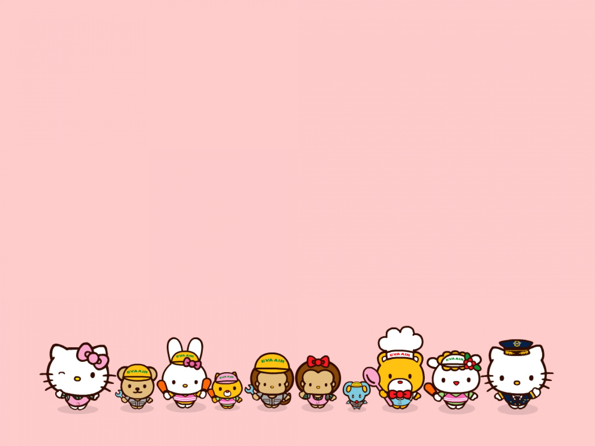 Hello Kitty Characters Background Wallpaper High Definition