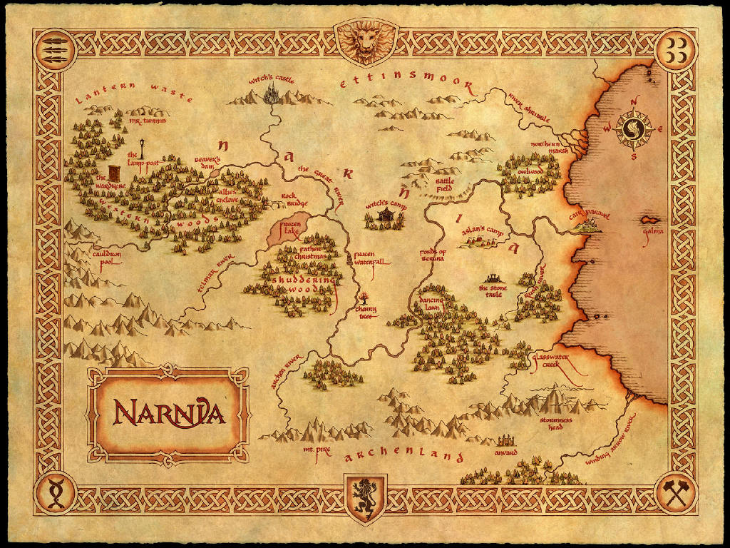 Map Of Narnia From The Chronicles Desktop Wallpaper