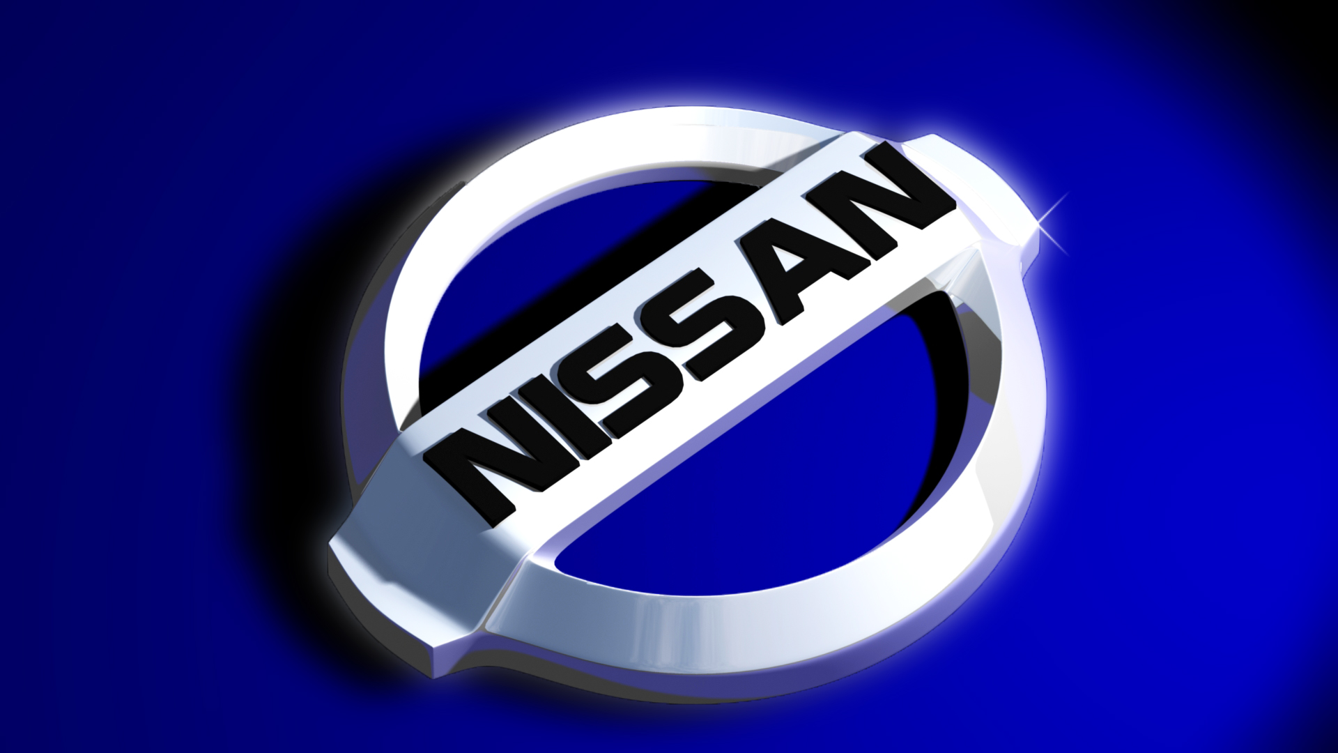 Blue Background Nissan Logo Wallpaper HD