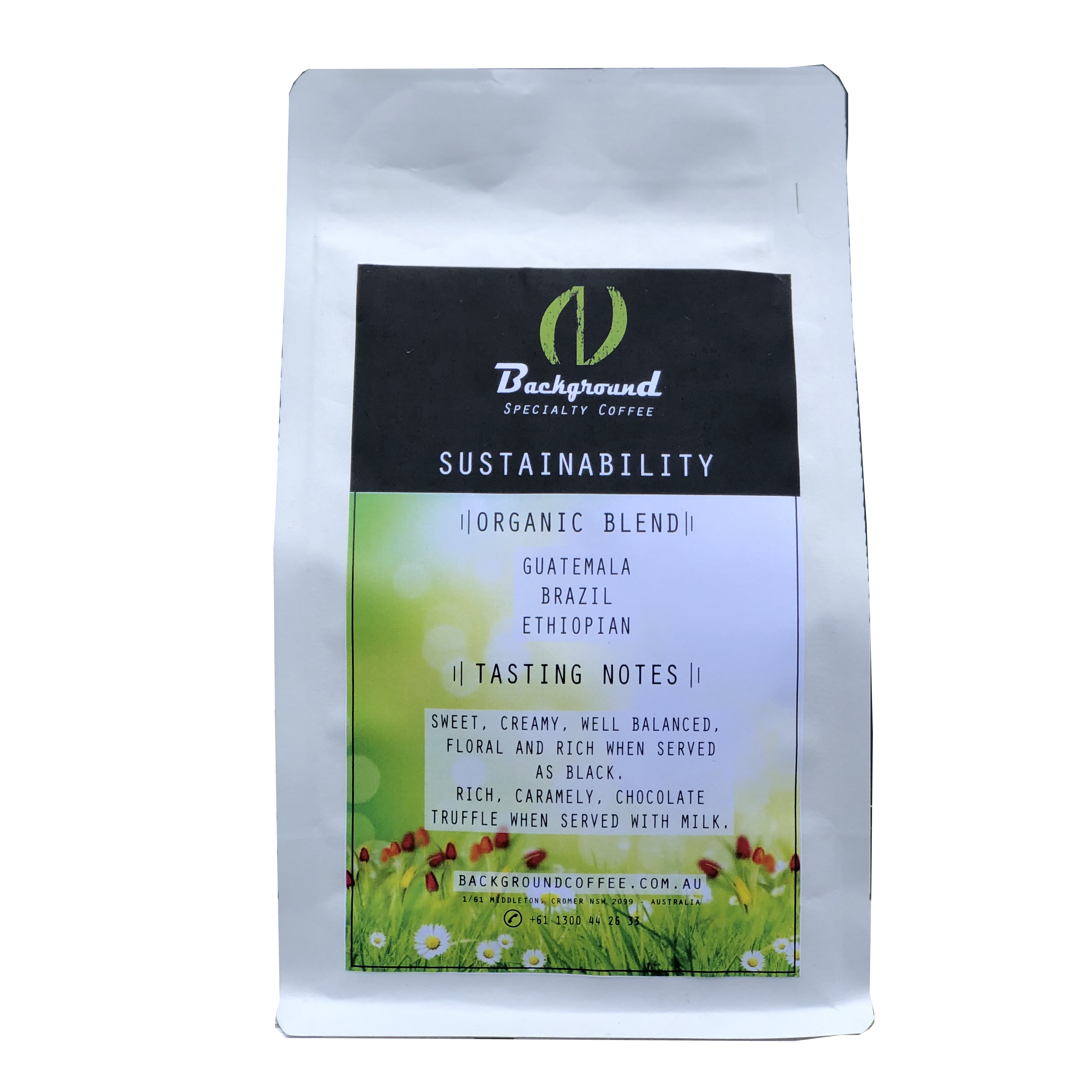 Coffee Beans 250g Background Sustainability Blend Specialty