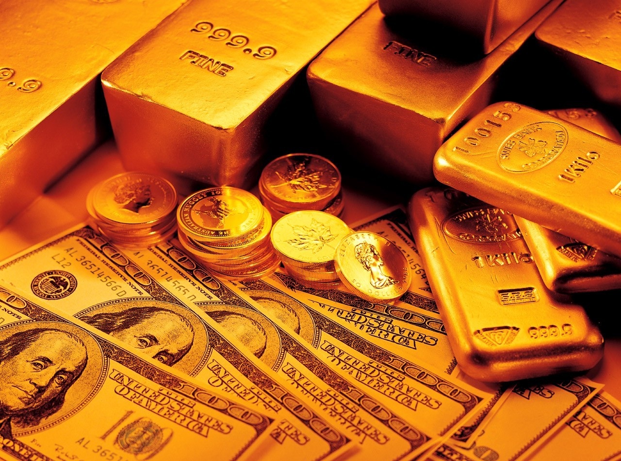 Wallpaper Box Money And Gold Bars HD