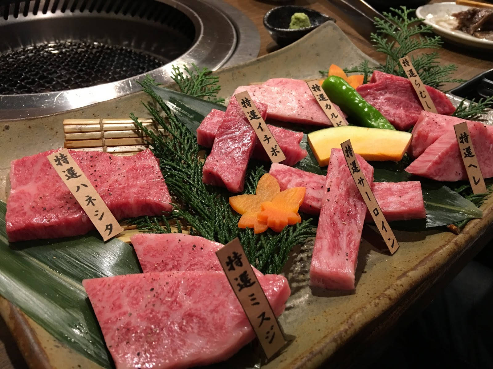 Kobe Beef Cuts Expertly And Finely Sliced Wallpaper