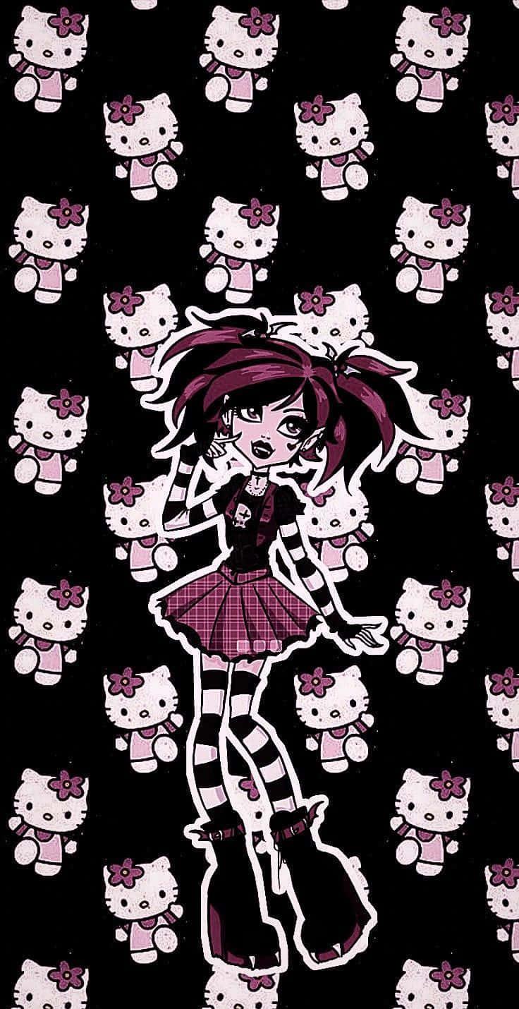 Show Your True Emotions With Emo Hello Kitty Wallpaper