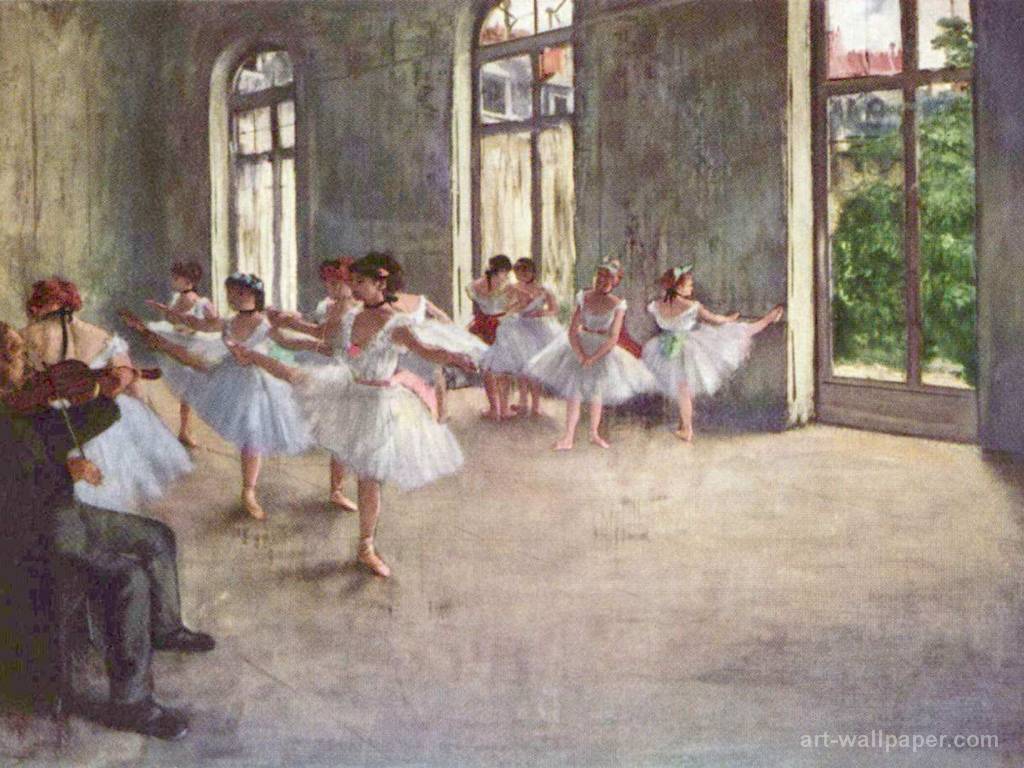 Ballerina HD Wallpaper Edgar Degas Ballet Rehearsal