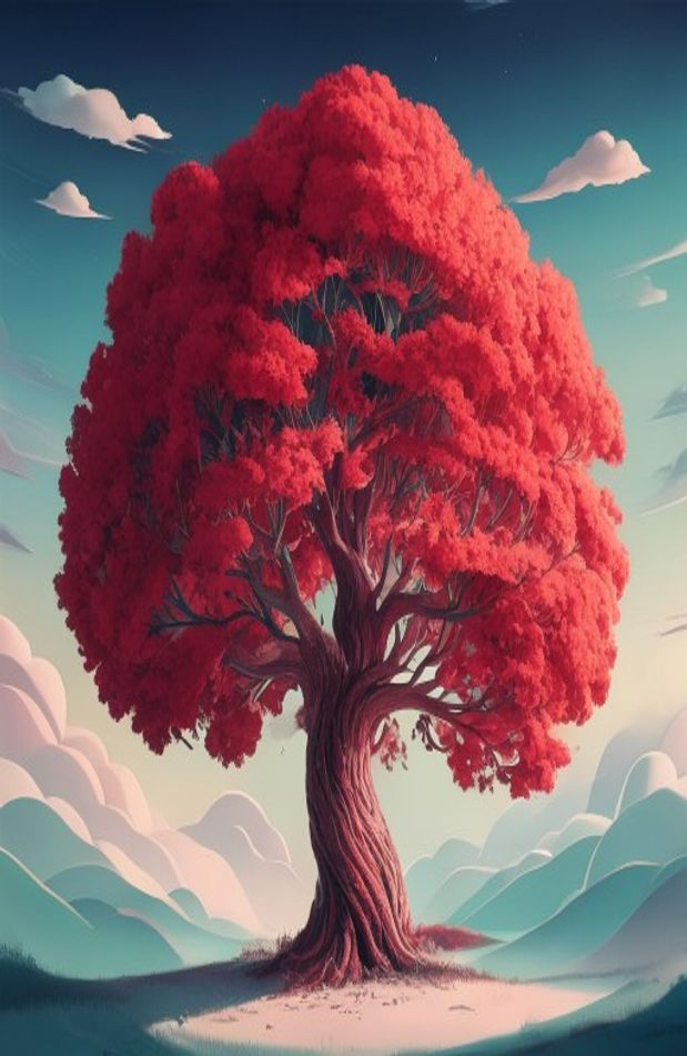 Red Tree Wallpaper