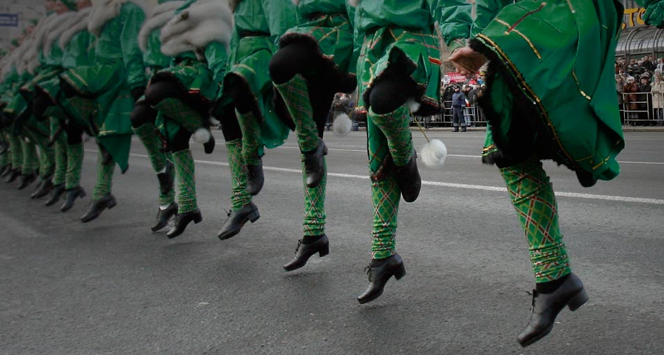 Irish Dancers Perform During A St Patrick S