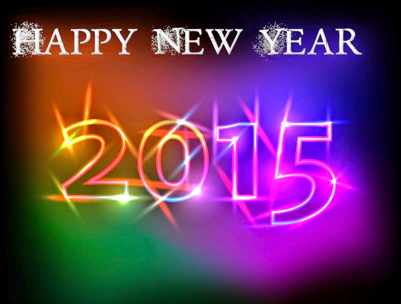Colours On Black Background Happy New Year HD Wallpaper