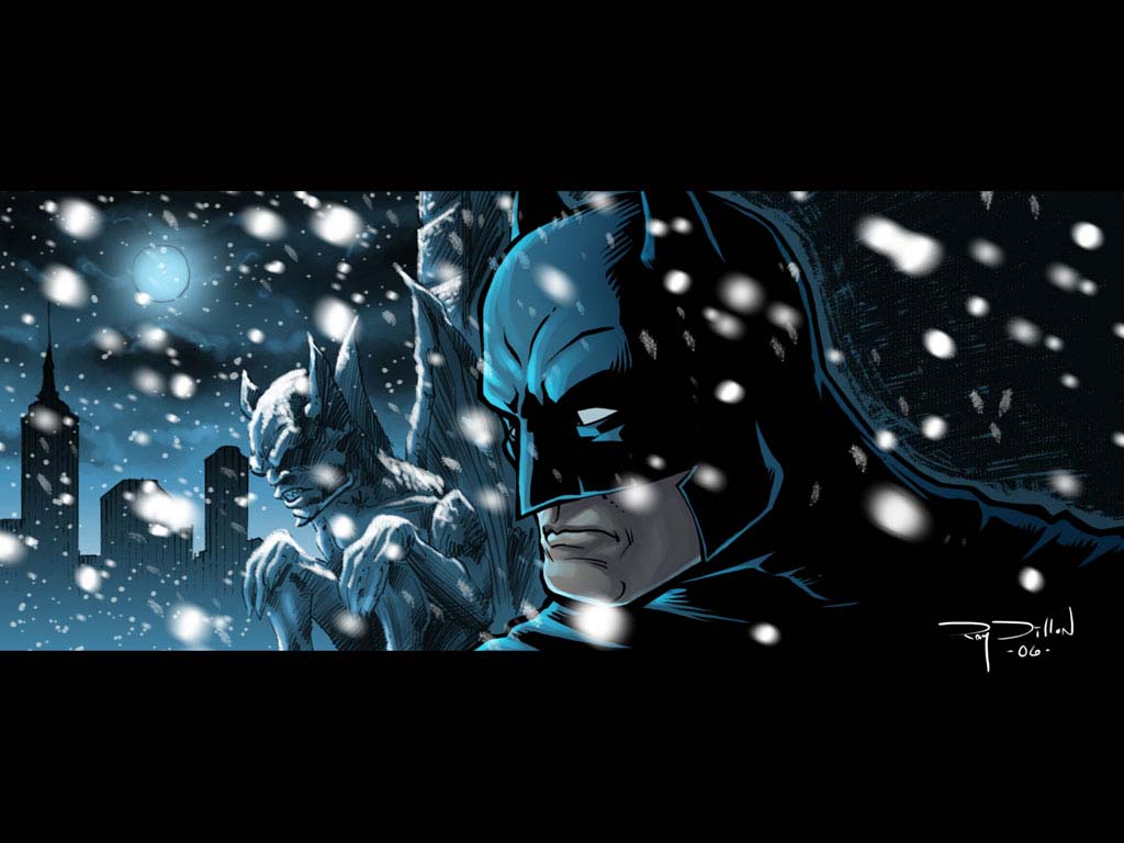 Snowy Batman Wallpaper Cartoon