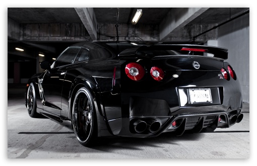 Nissan Gtr Stunning Black HD Wallpaper For Wide Widescreen
