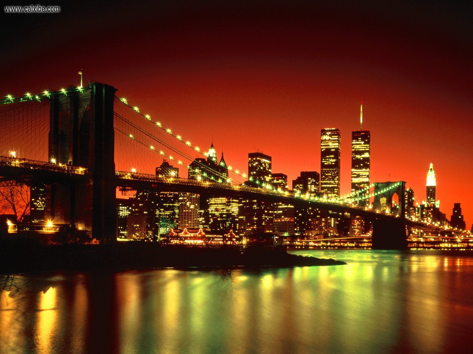 Places Background Known Bridge Night Brooklyn Desktop Wallpaper