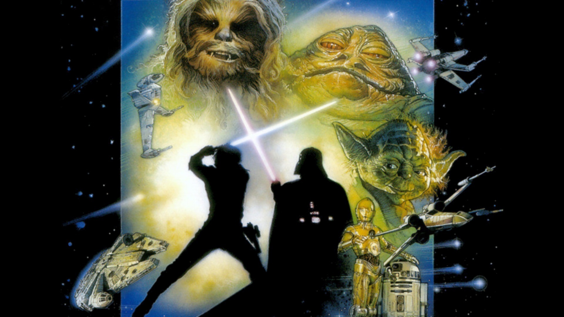 Return Of The Jedi Ensemble Wallpaper