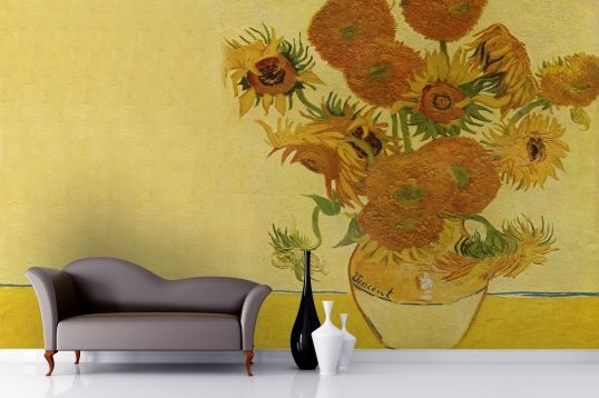 Sunflowers By Van Gogh Art Mural Wallpaper So Many Ideas