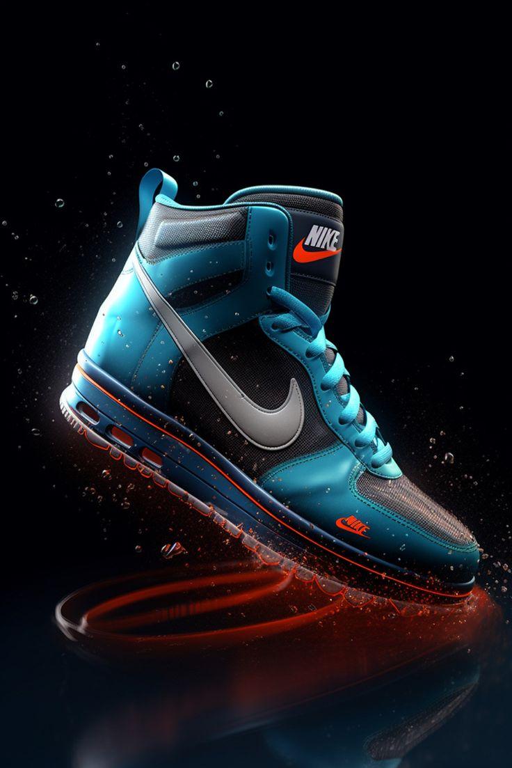 Free download Nike Air Shoe futuristic blue and black in Nike air shoes ...
