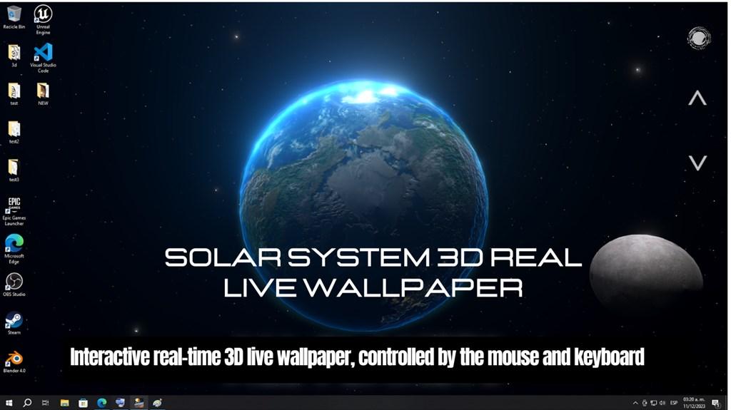 Solar System Real Live Wallpaper Interactive Microsoft Apps