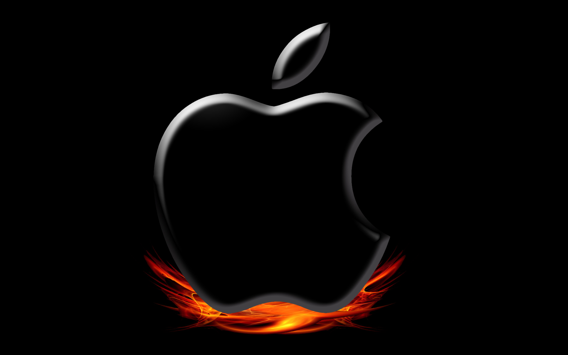 Apple Fire Wallpaper iPhone Mobile