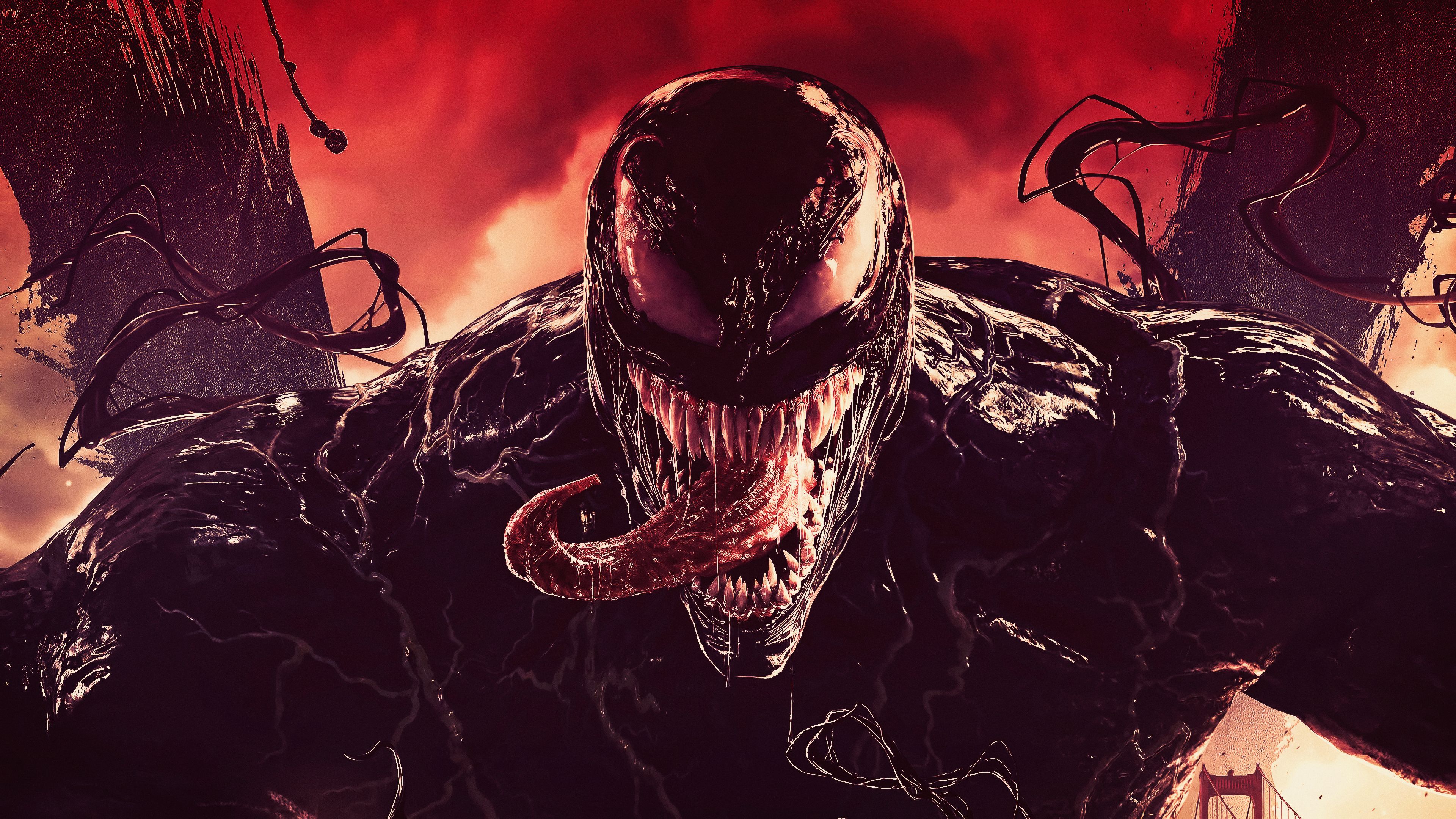 Venom Tounge Out Digital Art 4k Wallpaper Superheroes