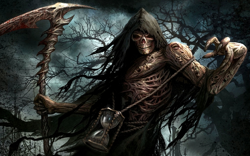 Death Trees Grim Reaper Fantasy Art Wallpaper Abstract