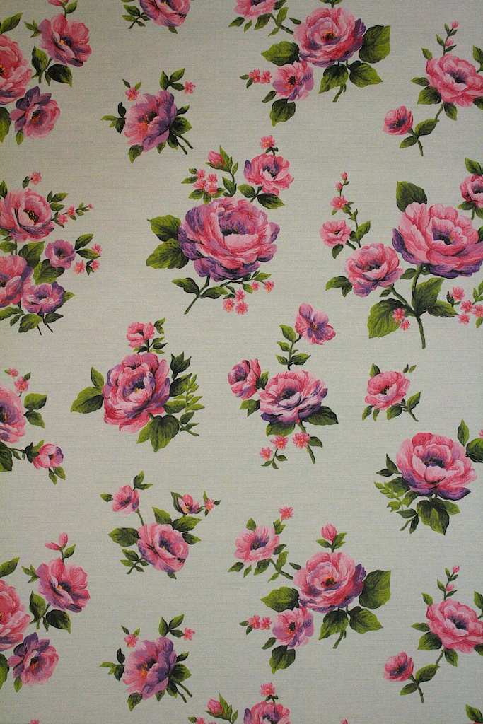 Papier Peint Vintage 60s Floral Wallpaper Design