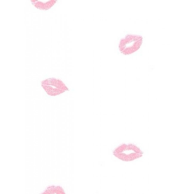Up Pink Kissable Lips On White Wallpaper All Walls