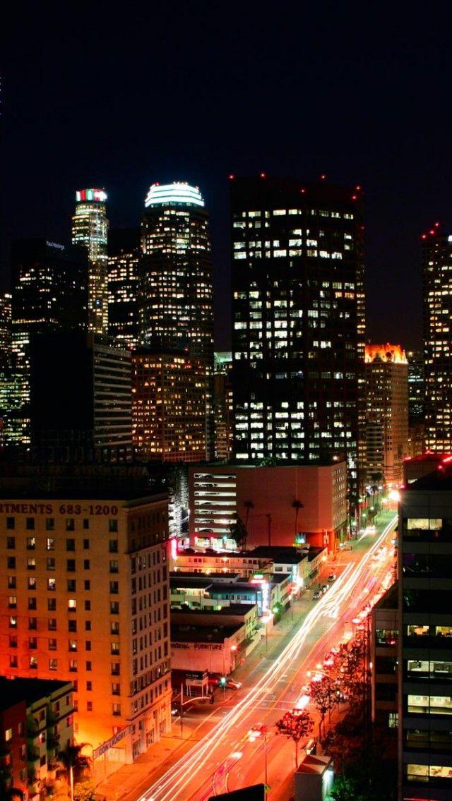 Los Angeles Lights iPhone 5s Wallpaper