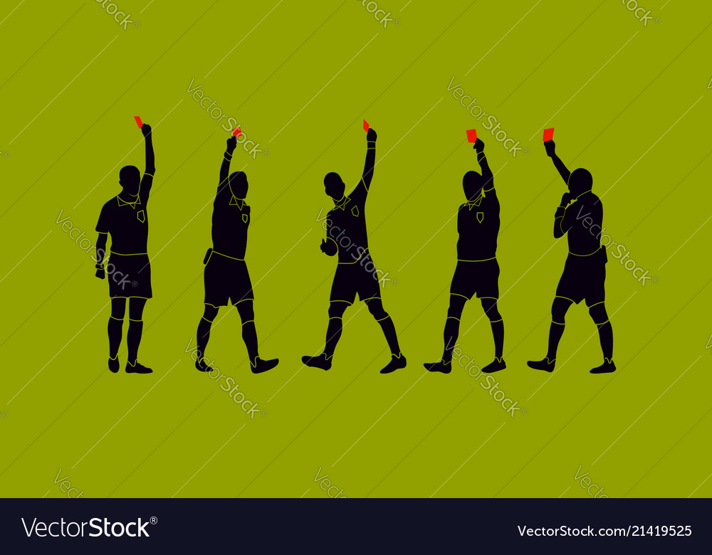 Free download Soccer referee yellow red cards design wallpaper Vector